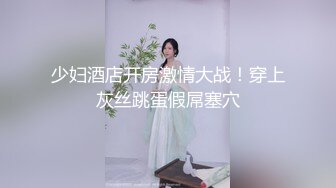 少妇酒店开房激情大战！穿上灰丝跳蛋假屌塞穴