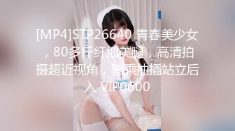 [MP4]STP26640 青春美少女，80多斤纤细美腿，高清拍摄超近视角，骑乘抽插站立后入 VIP0600